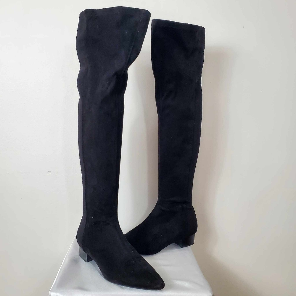 Size 39 Zara Black Over-the-Knee Boots - Picture 2 of 15